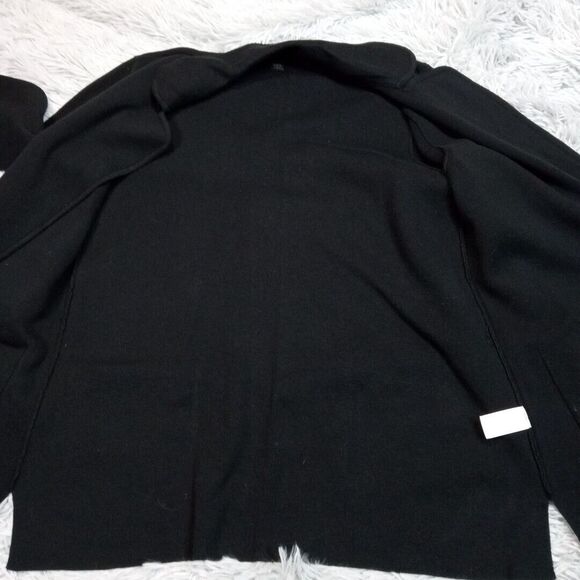 J. Jill Sweater Womens S Petite Black Cardigan Open Front Pockets Lightweight - Picture 10 of 10